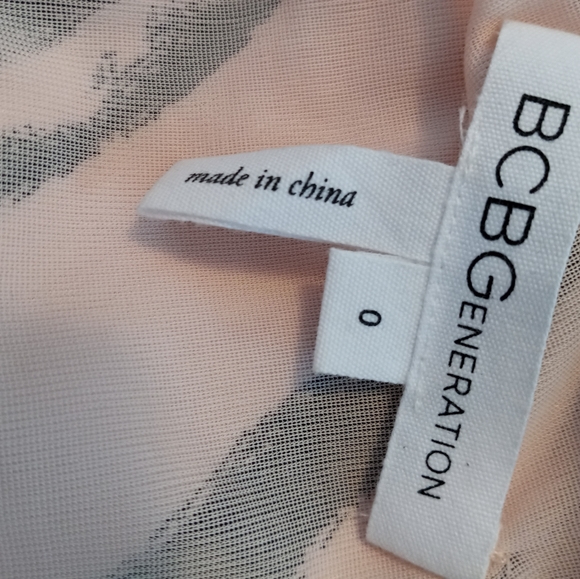 BCBG Black and White Print One Shoulder Dress - Picture 5 of 9